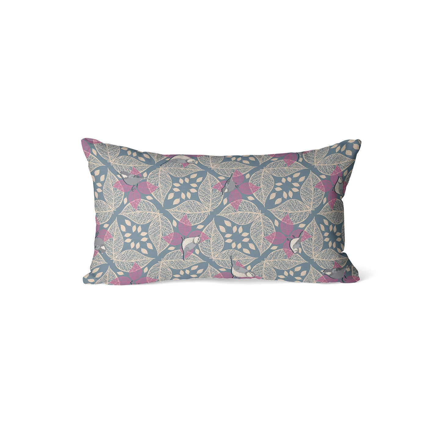Bird and Leaf Geometric - Rectangle Cushion