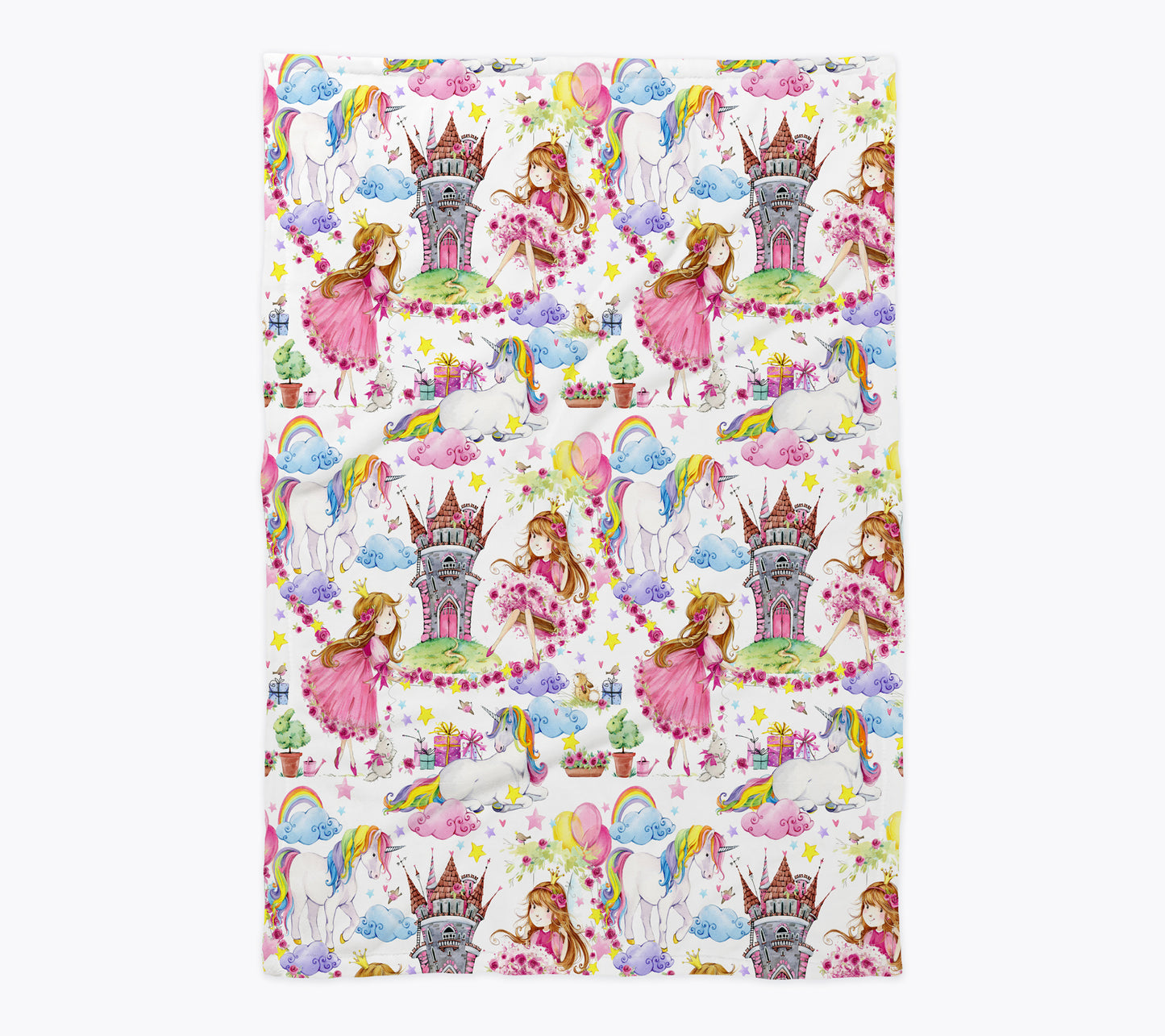 Little Princess and Castle Baby Blanket