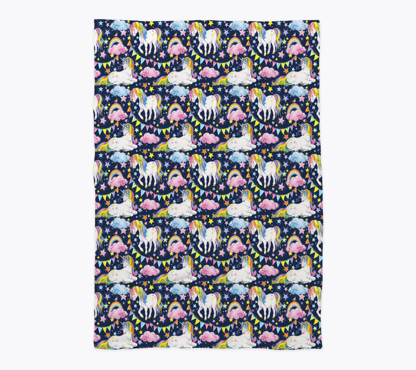 Unicorn Blue Baby Blanket