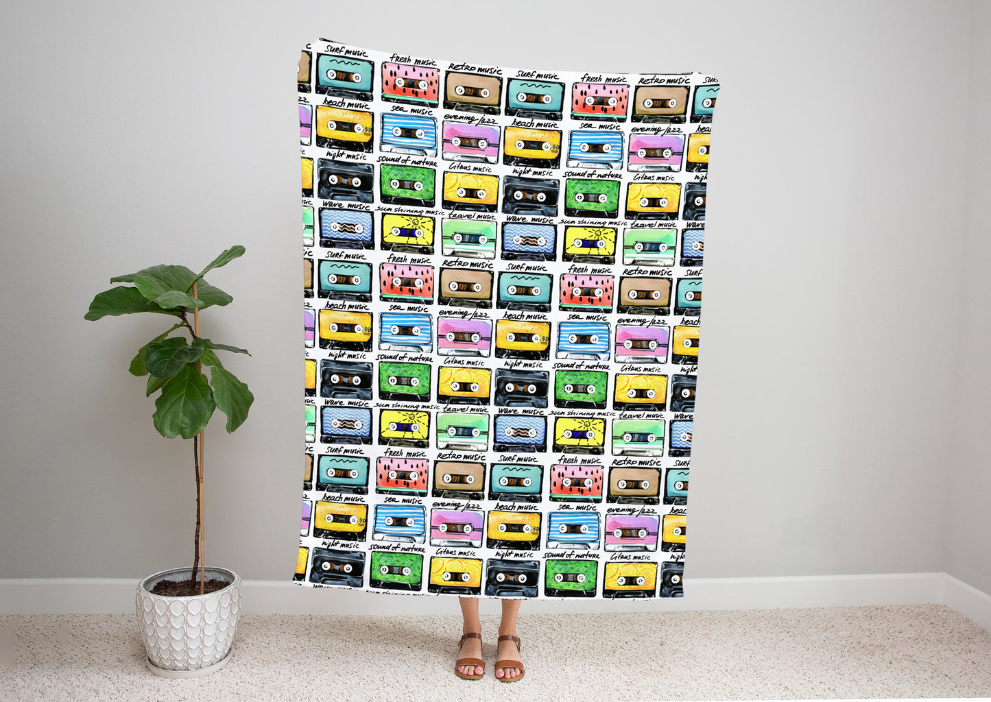 Retro Cassettes Blanket