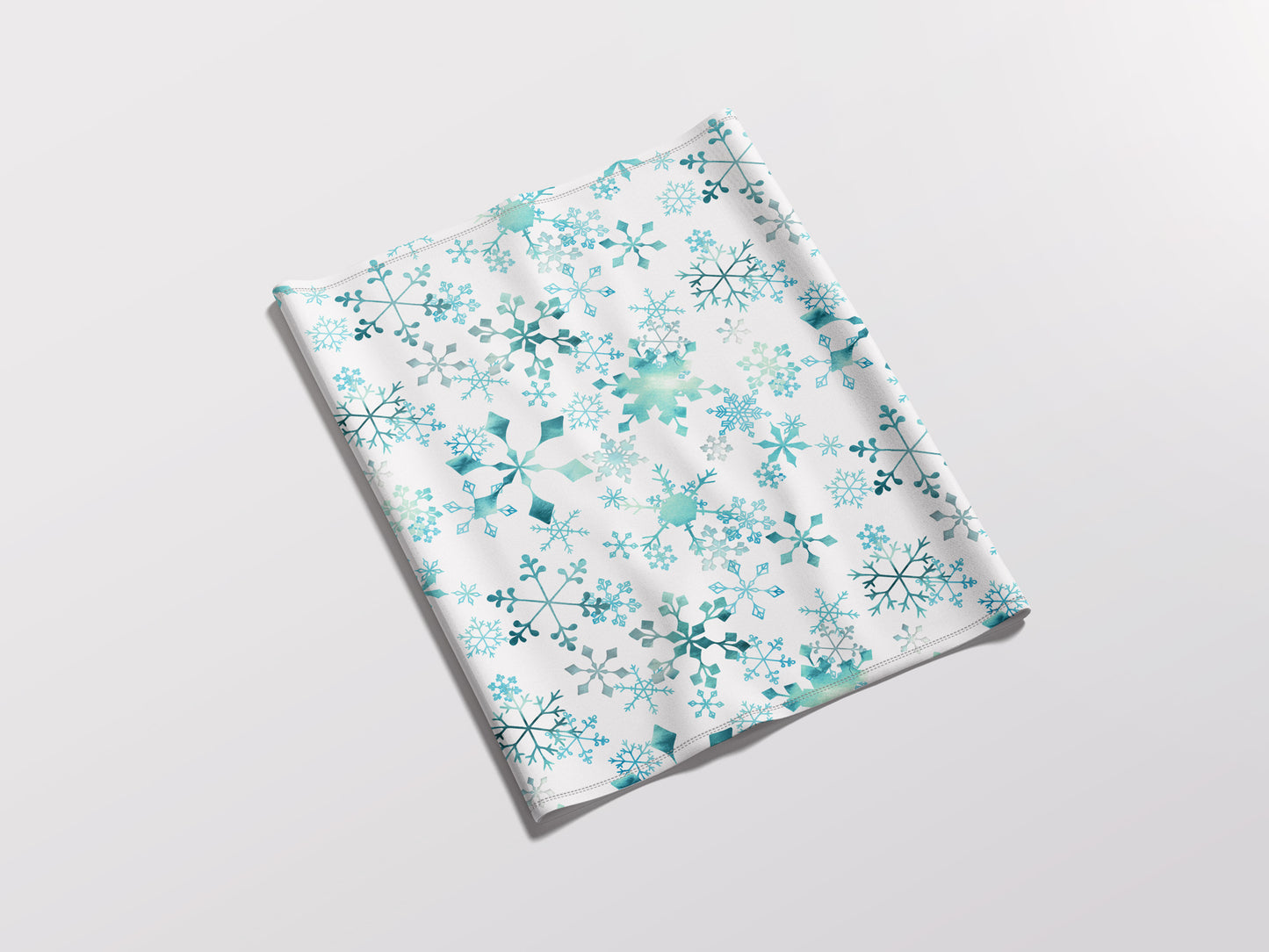 Snowflake Crystals on White Adult Snood