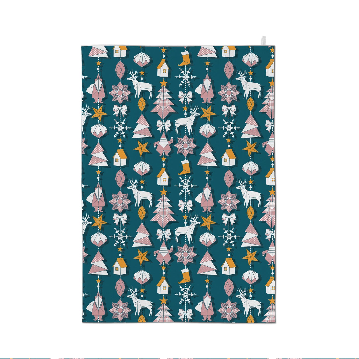 Origami Christmas Dream Catcher Tea Towel