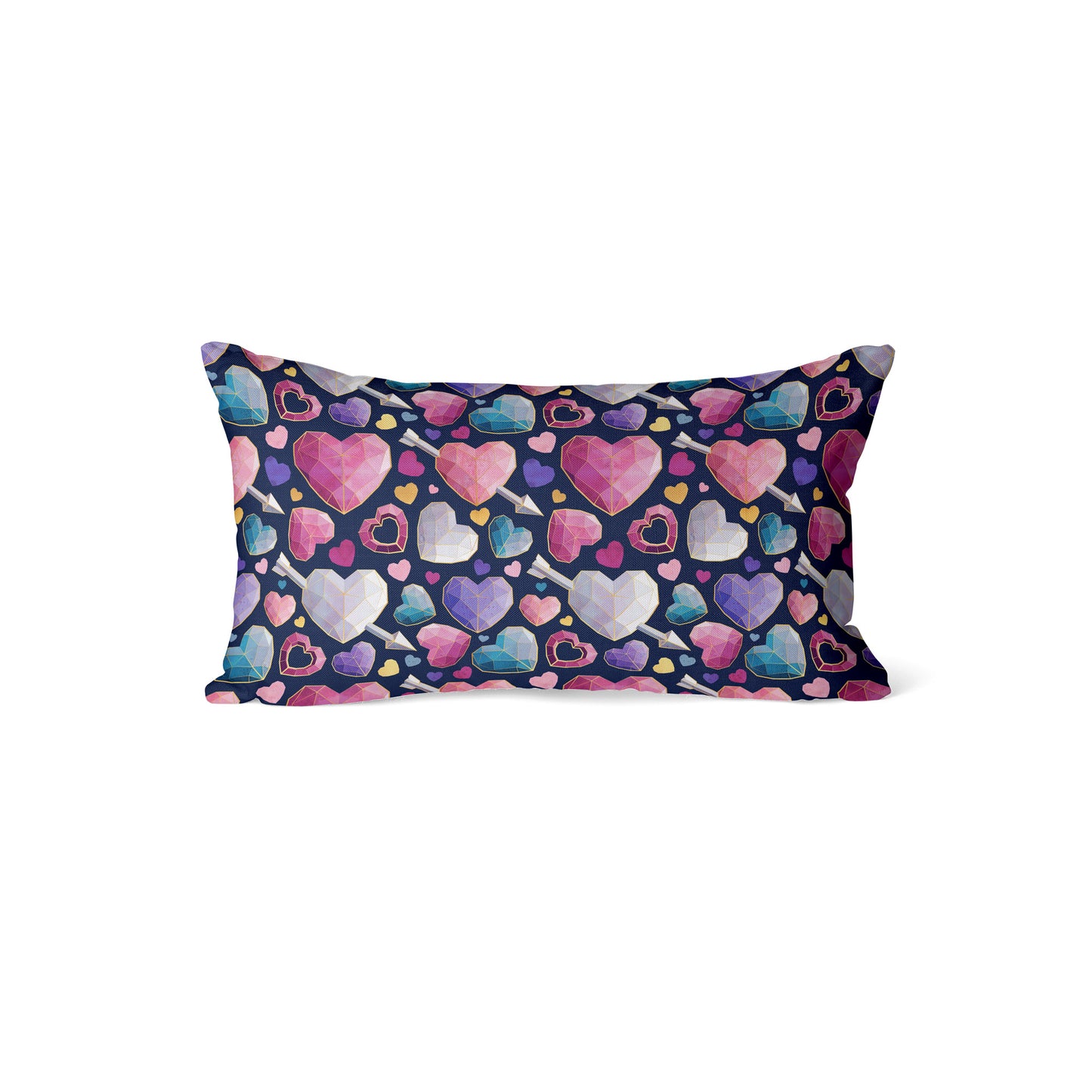 Geometric Valentines hearts - Rectangle Cushion