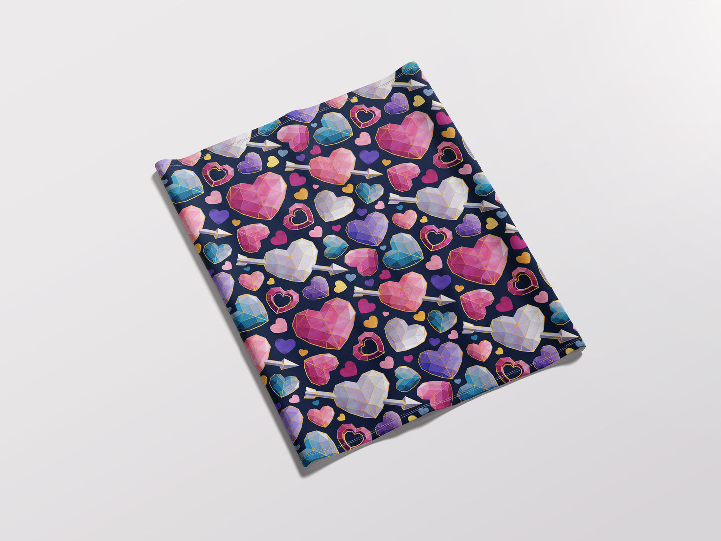 Geometric hearts - Adult Snood