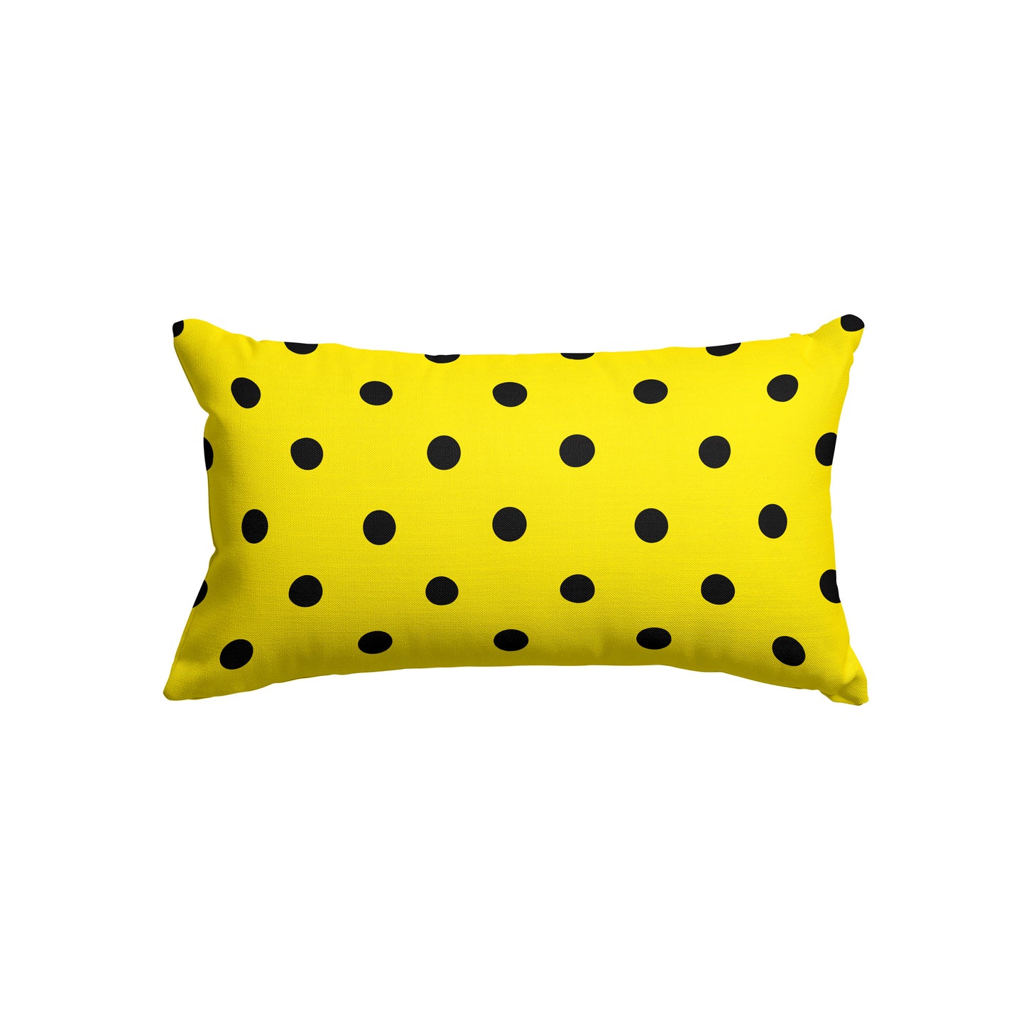 Polka Dots Yellow Rectangle Cushion