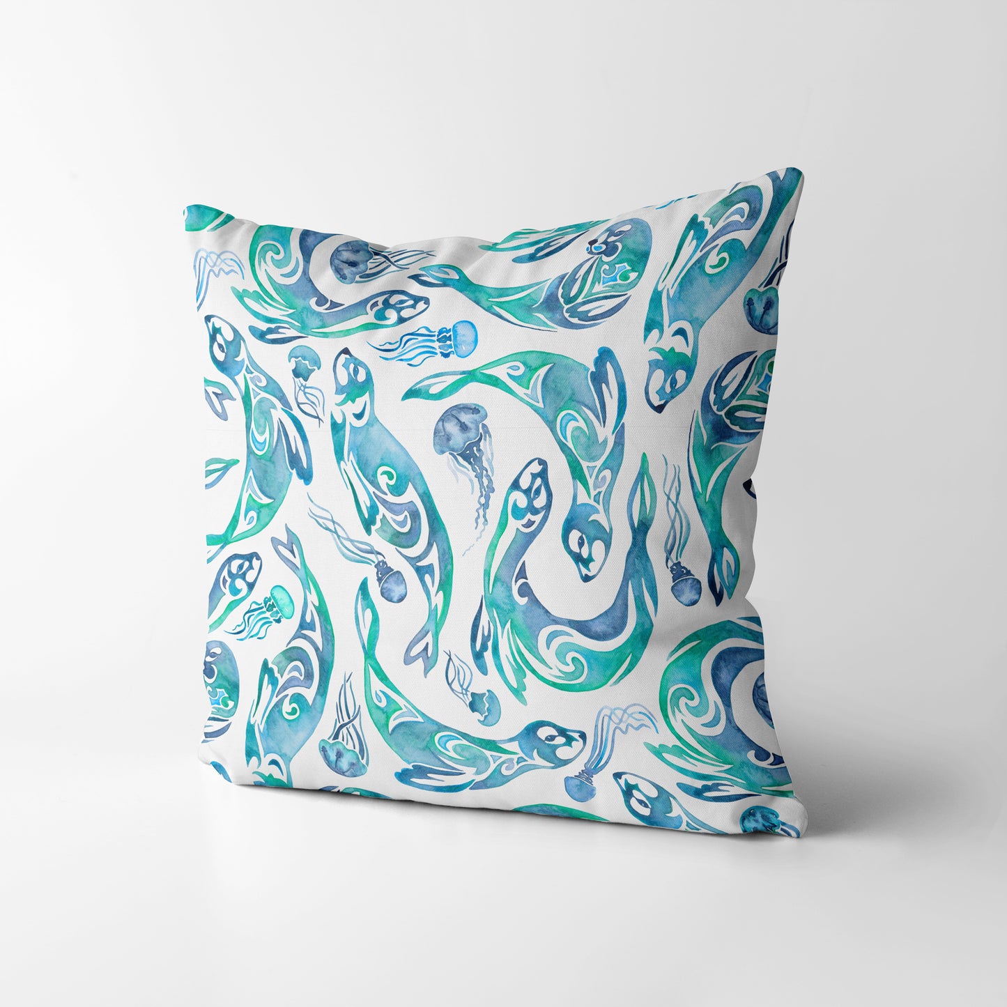 Seal a Kiss Kids Square Cushion