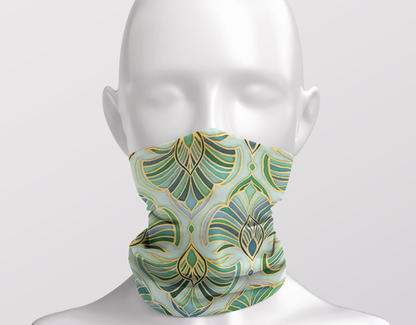 Jade Enamel Art Deco Fans - Adult Snood