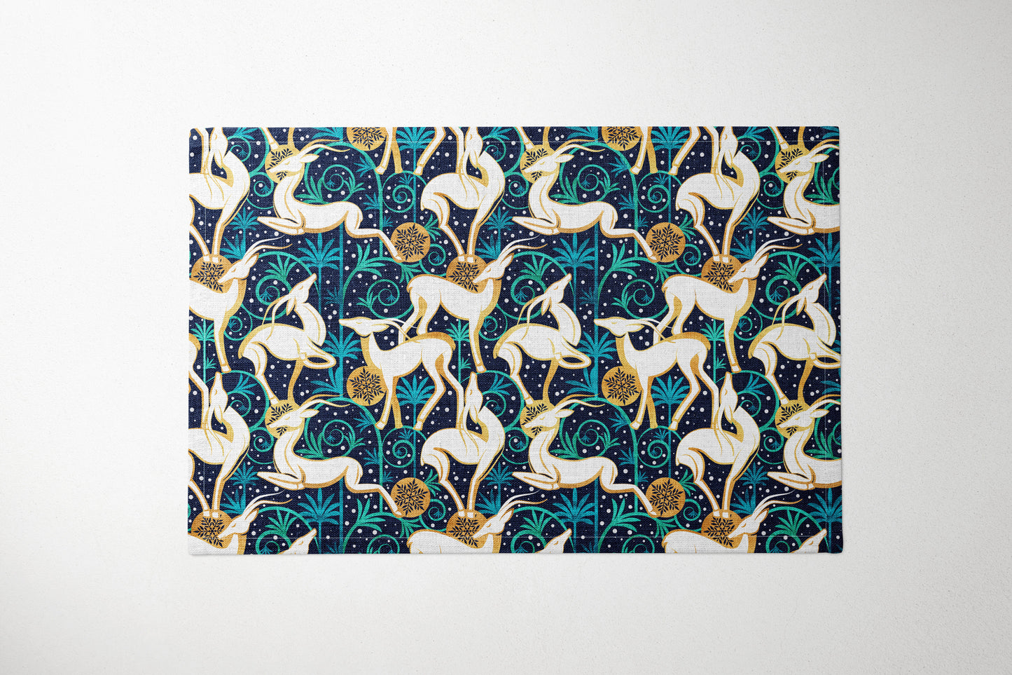 Deco Gazelles Garden Christmas Navy Placemat