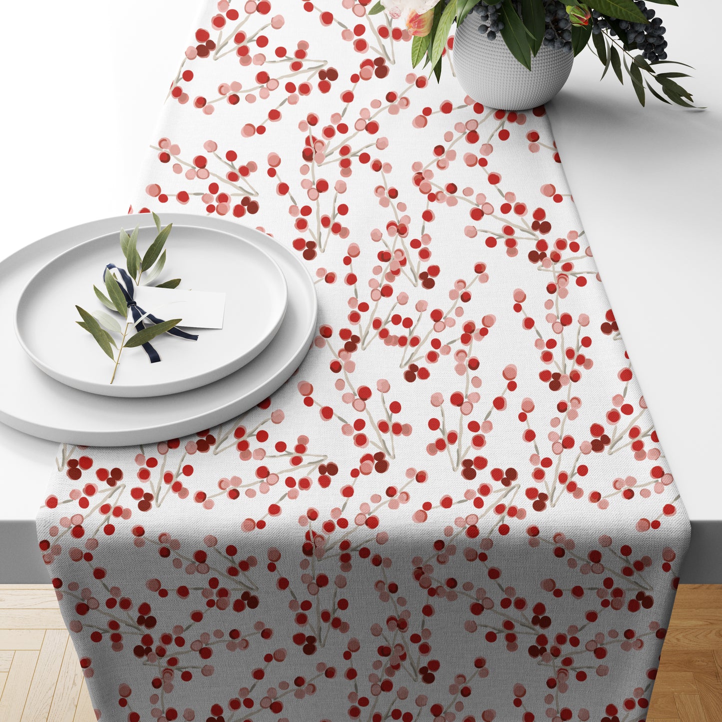 Red Berries Table Runner