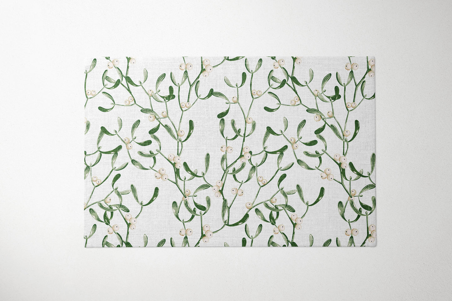 Nature Winter Mistletoe Twigs with Berries Placemat