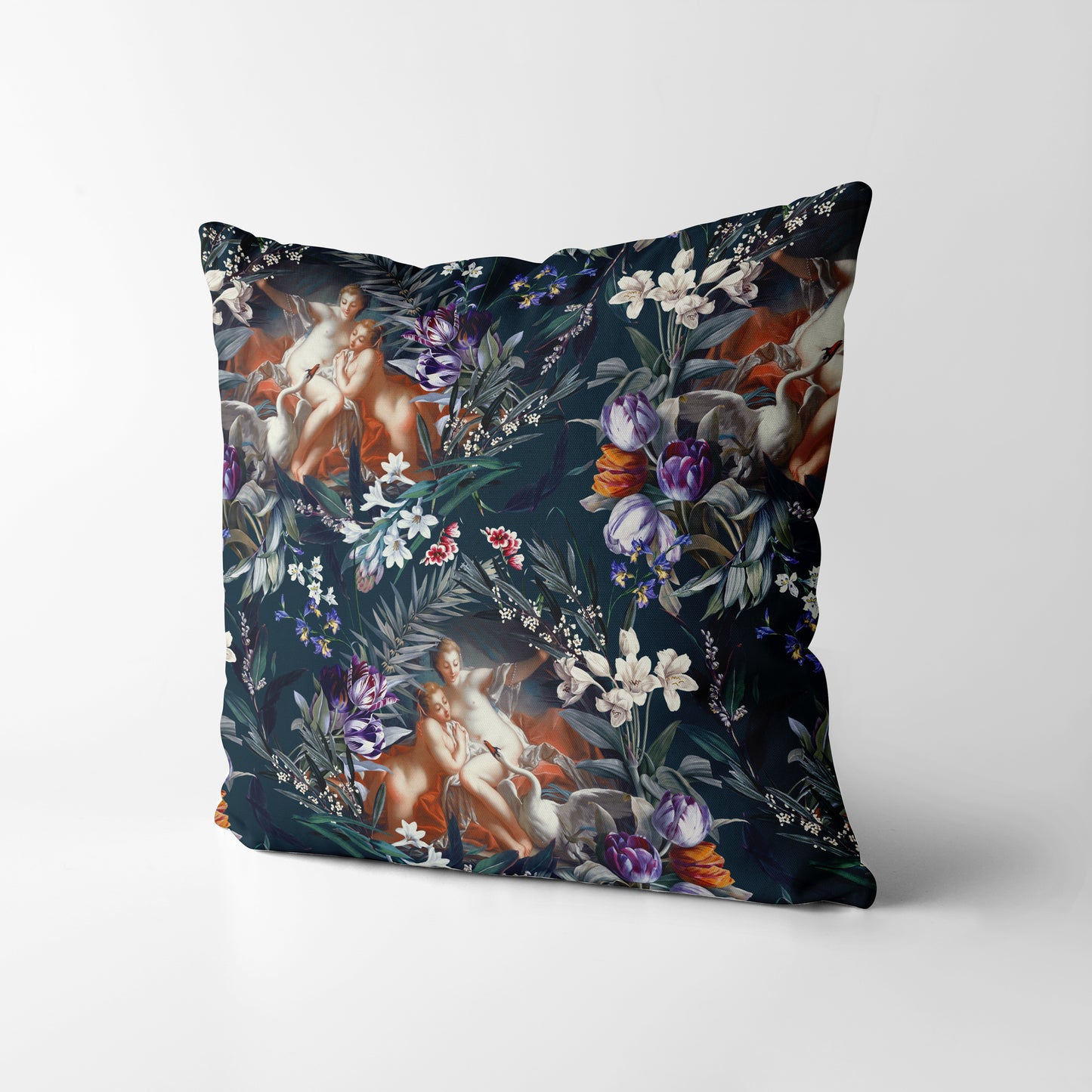 Leda and the Swan Square Cushion