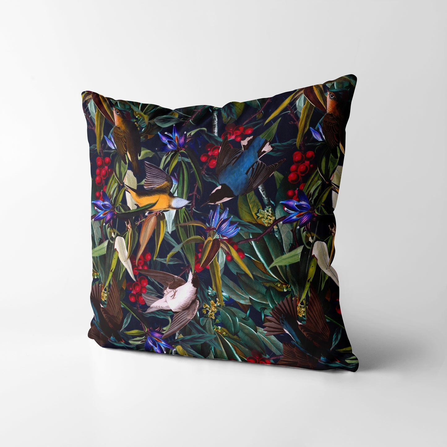 Midnight Birds I Square Cushion