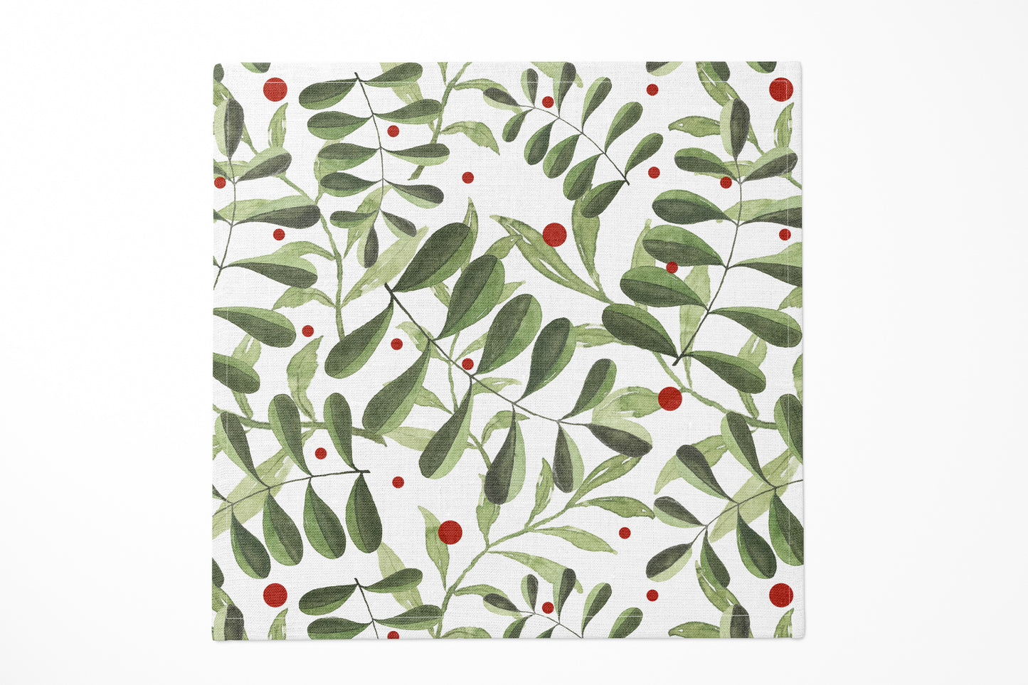 Holly Berry Eucalyptus Christmas Cocktail Napkin