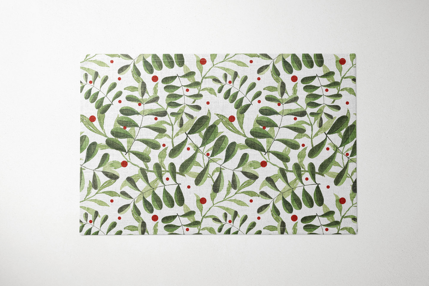 Holly Berry Eucalyptus Christmas Placemat