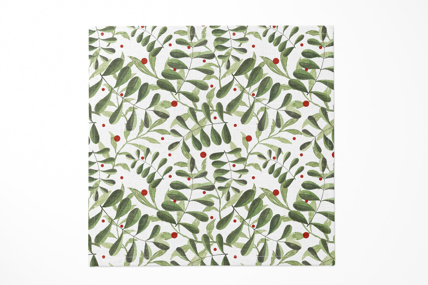 Holly Berry Eucalyptus Christmas Dinner Napkin