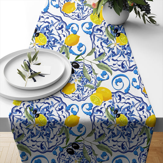 Sicilian Style Citrus Table Runner