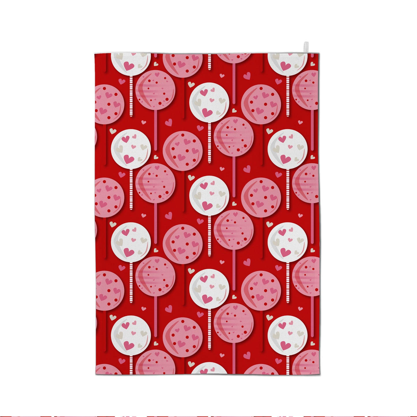 Valentines lollipop II - Tea Towel