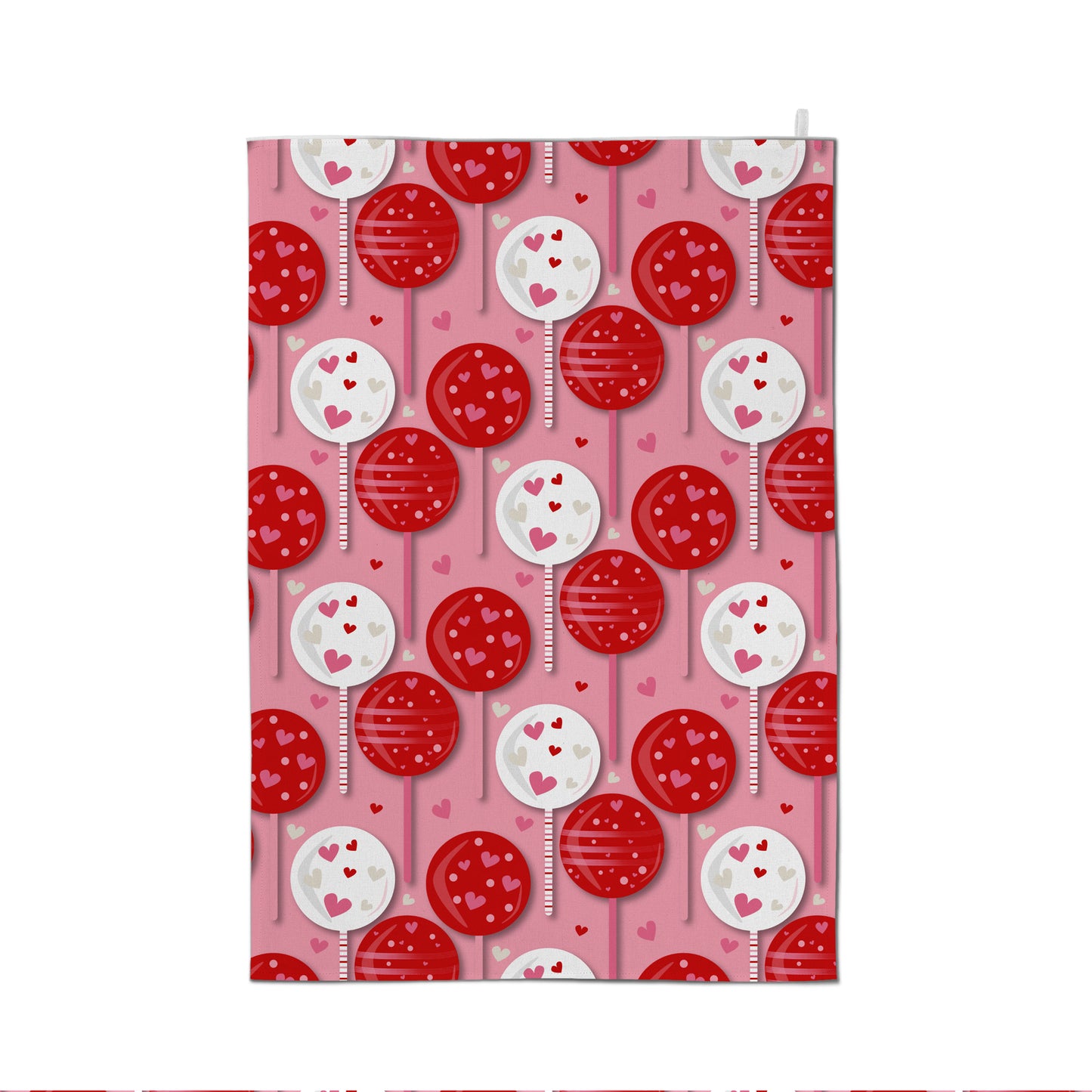 Valentine's lollipop - Tea Towel