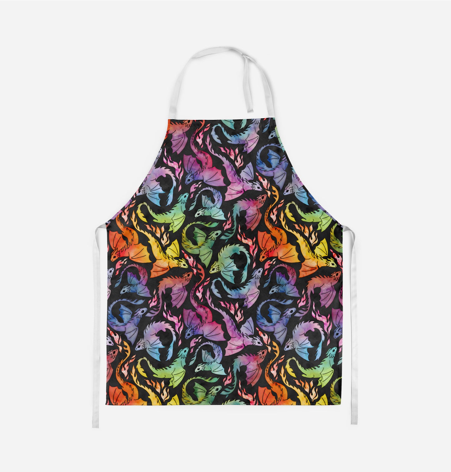 Dragon Fire Dark Rainbow Kids Apron