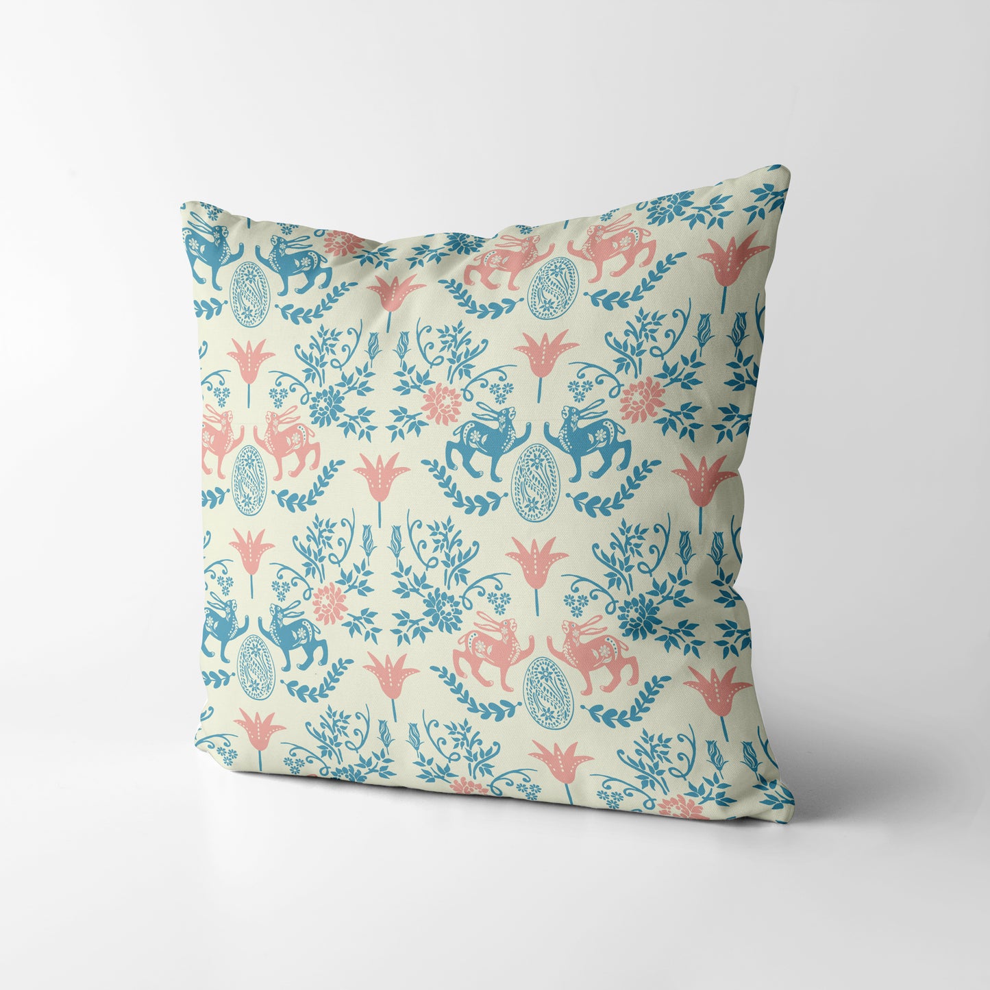 Spring Hares  - Square Cushion