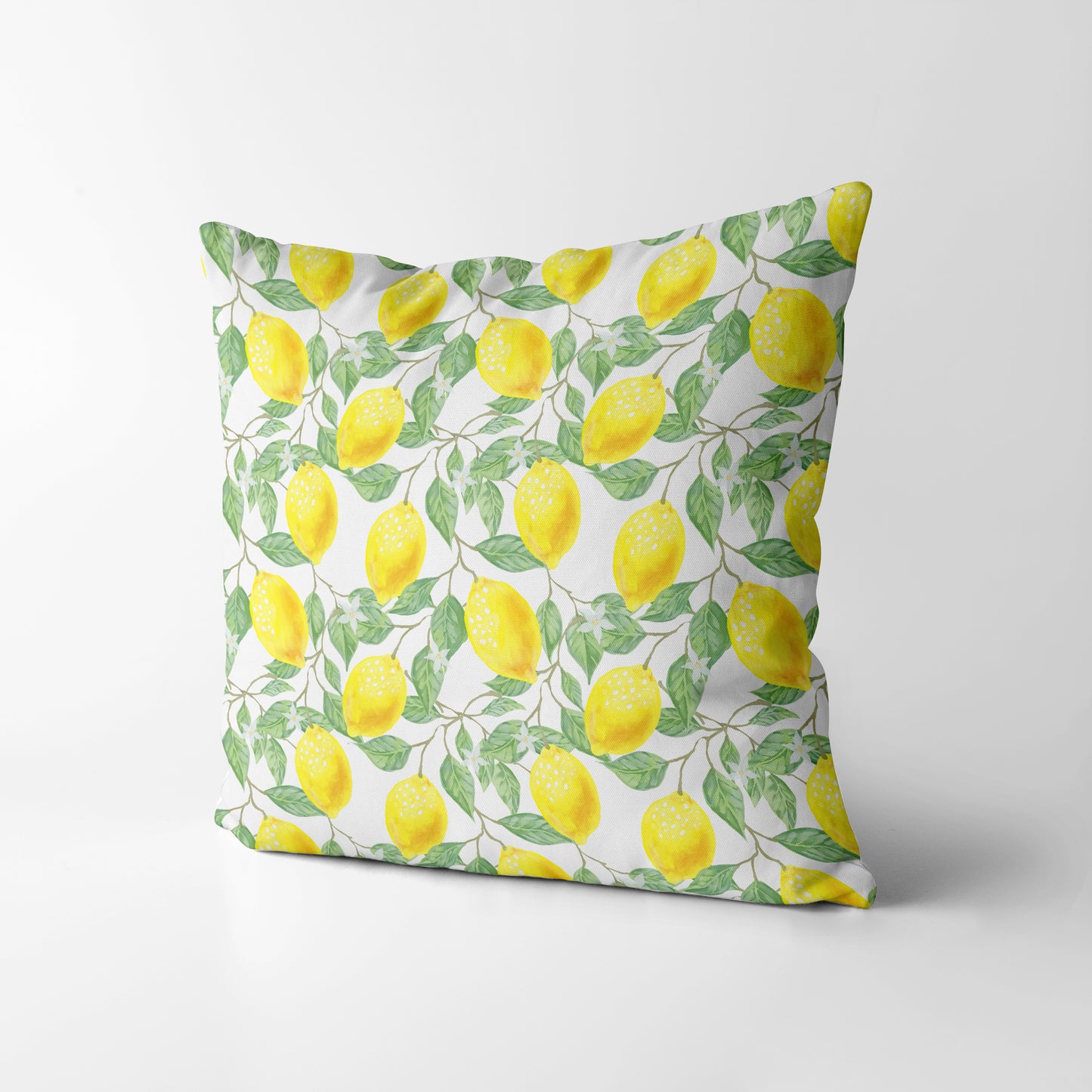 Citrus Lemon Fruit Square Cushion