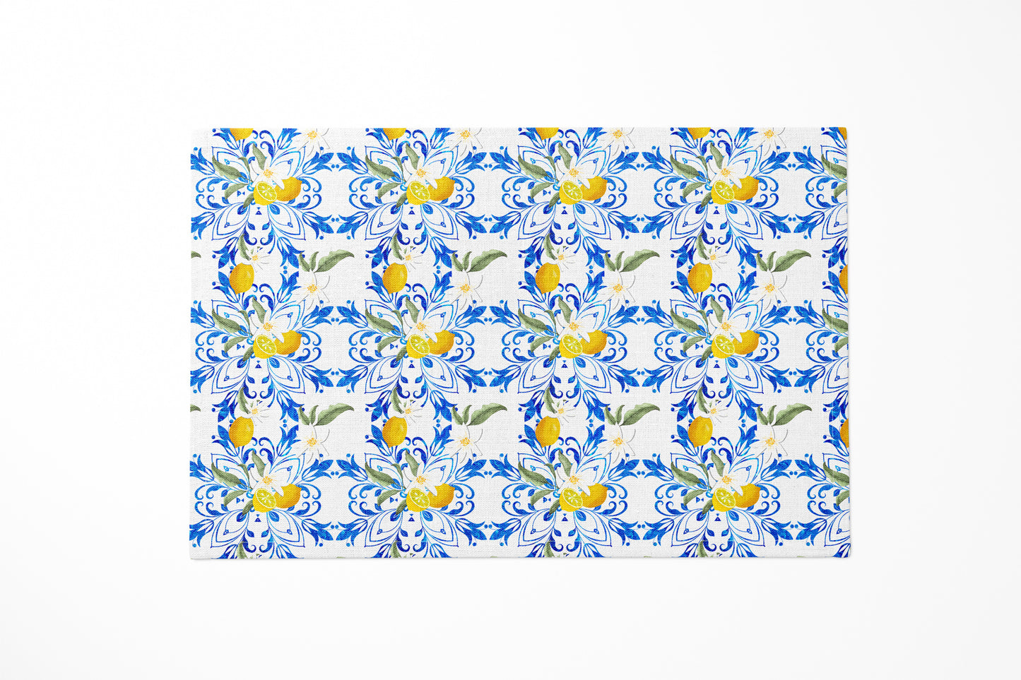 Citrus Floral Mediterranean Style lemon Fruit Placemat