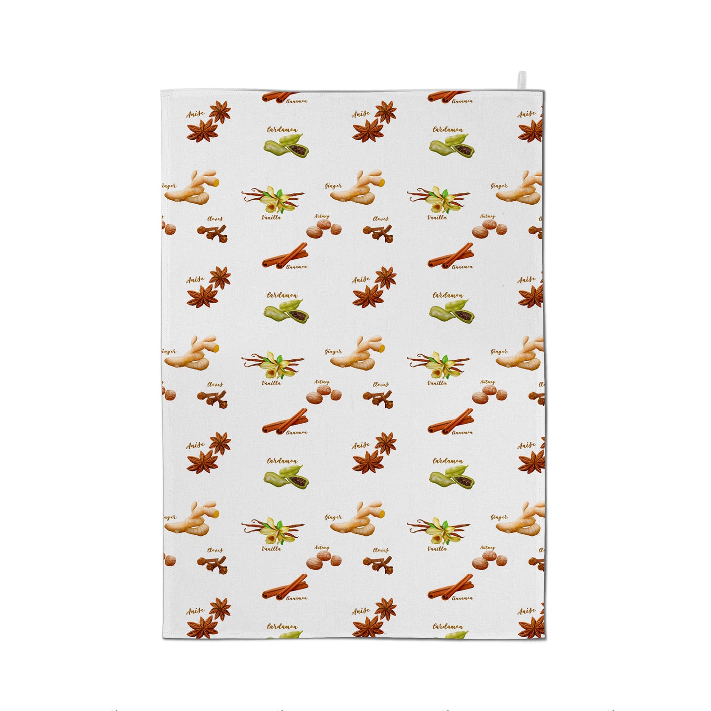 Spices Herbs Tea Towel