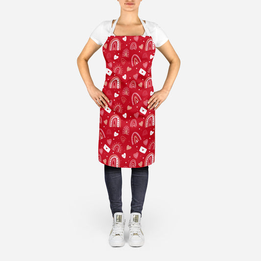 Happy love rainbows Adult Apron