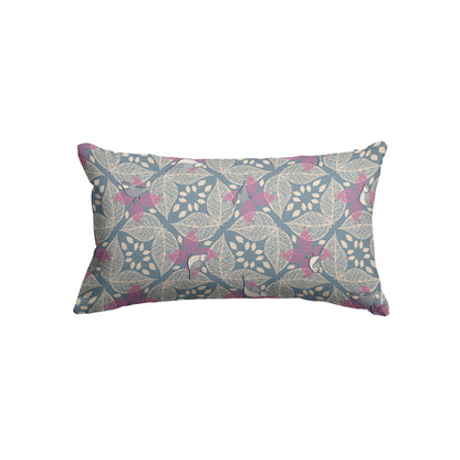 Bird and Leaf Geometric - Rectangle Cushion