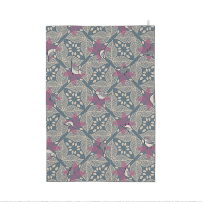 Spring Rain & Birds - Tea Towel
