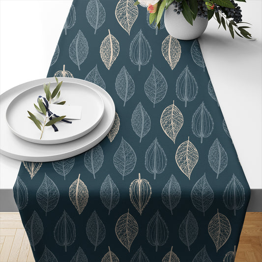 Spring rain- Leaf- Table Runner