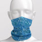 Pale Flowers Marbled Blue Adult Snood