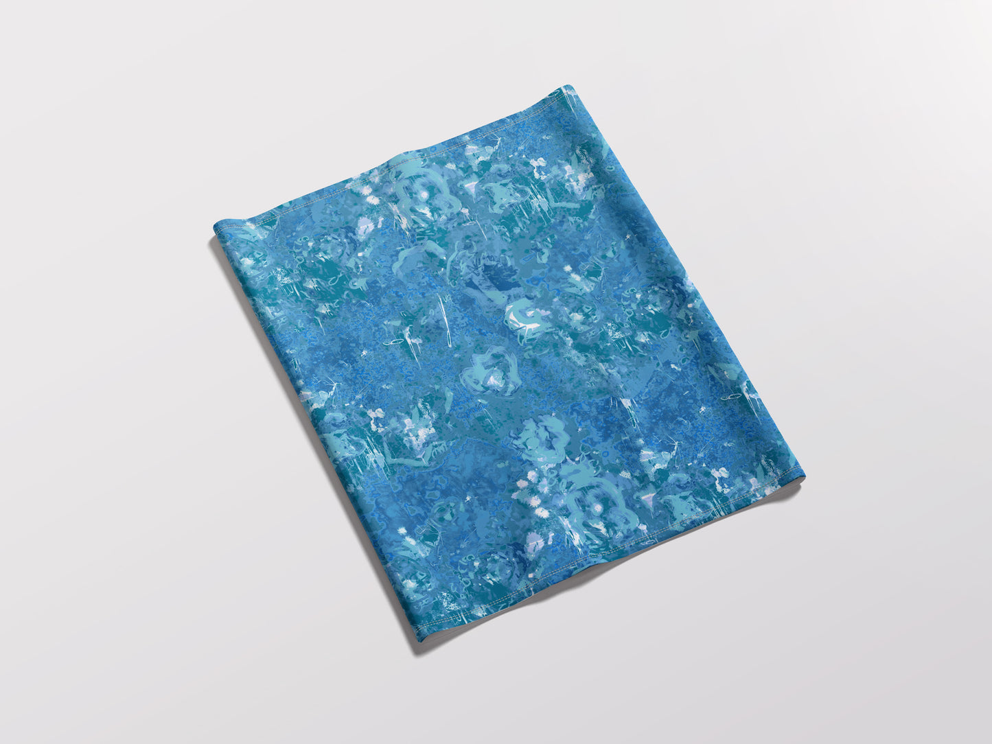 Pale Flowers Marbled Blue Adult Snood