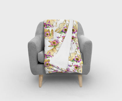 Cartoon Bunny Bed Blanket Kids