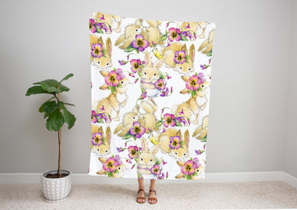 Cartoon Bunny Bed Blanket Kids