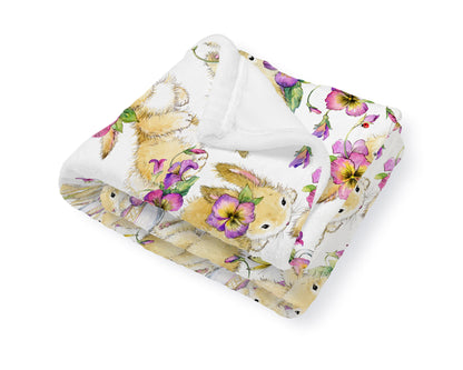 Cartoon Bunny Baby Blanket