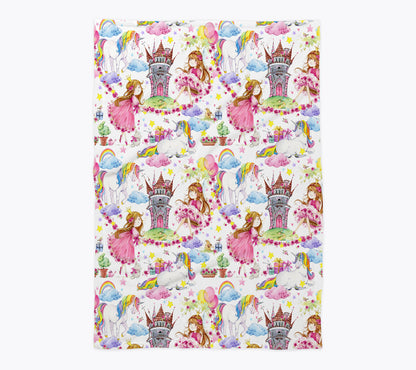 Little Princess and Castle Baby Blanket
