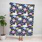 Unicorn Blue Bed Blanket Kids
