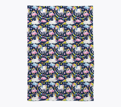 Unicorn Blue Baby Blanket