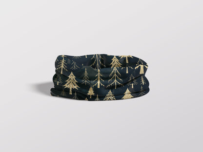 Christmas Tree forest in Gold Adult Snood