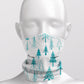 Christmas Tree Forest in White Adult Snood
