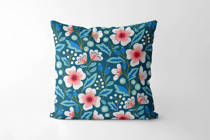 Colorful Spring Flowers - Square Cushion