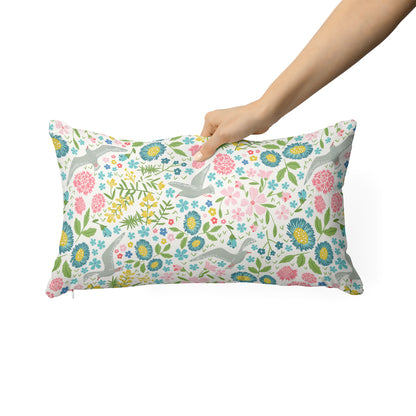 Contemporary Birds Seagull Floral - Rectangle Cushion