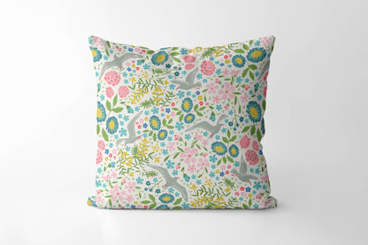 Contemporary Birds Seagull Floral - Square Cushion