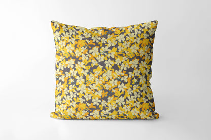 Dark Spring Blossom - Square Cushion