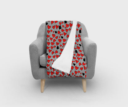 Black hearts looking for love - Blanket