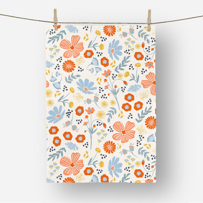 Cottage Garden Flowers - Tea Towel