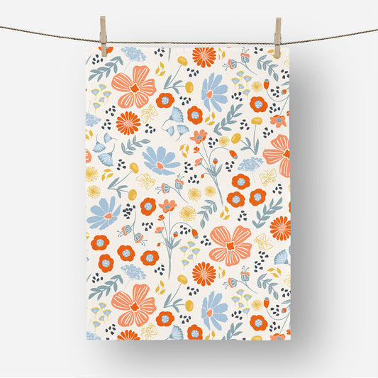 Cottage Garden Flowers - Tea Towel