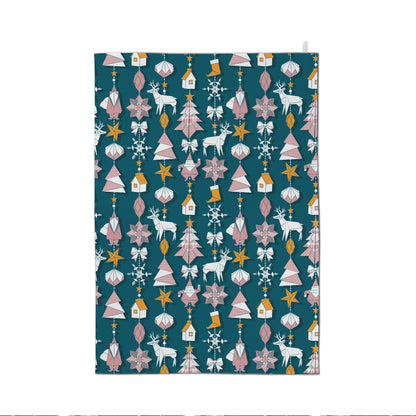 Origami Christmas Dream Catcher Tea Towel