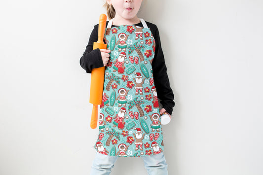 Hawaiian Christmas Gingerbread Cookies Kids Apron